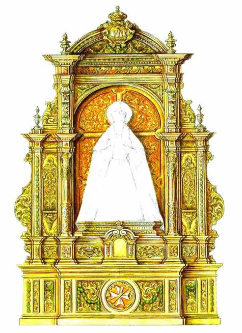 Instalación del nuevo retablo de la dolorosa de San Esteban