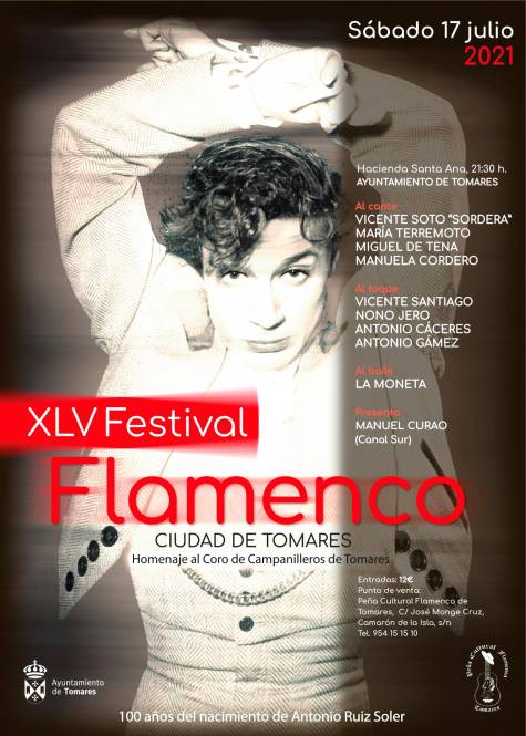 El XLV Festival Flamenco de Tomares vuelve con un gran cartel, tras el paréntesis por la pandemia