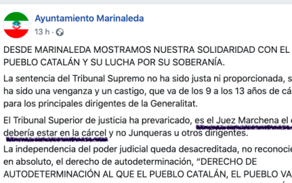 El Ayuntamiento de Marinaleda: «El juez Marchena debería estar en la cárcel» 