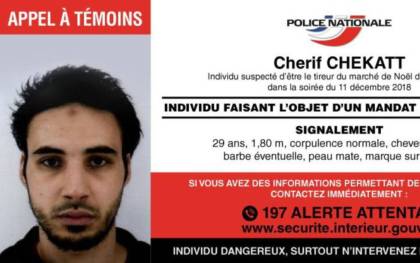 La imagen del sospechoso abatido en Estrasburgo / ACN