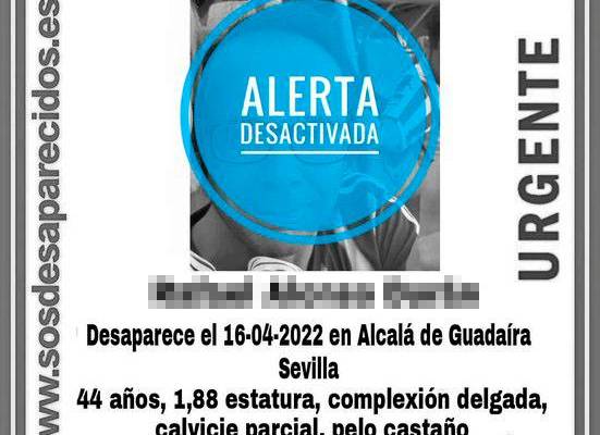 Localizado el varón desaparecido en Alcalá de Guadaíra