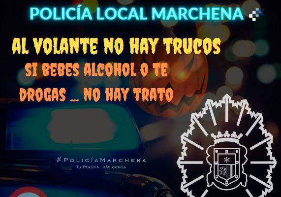 La Policía de Marchena avisa: «Ni truco ni trato al volante»