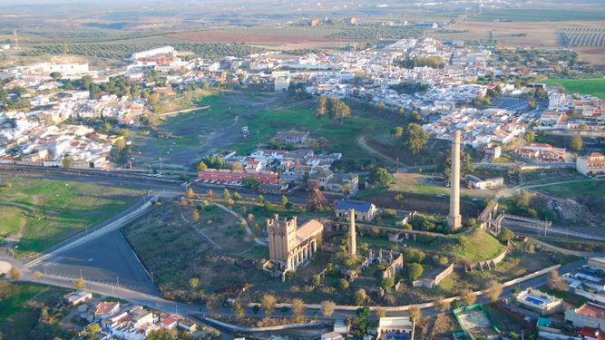 Vista aérea del Conjunto Histórico Minas de la Reunión, en Villanueva del Río y Minas.
