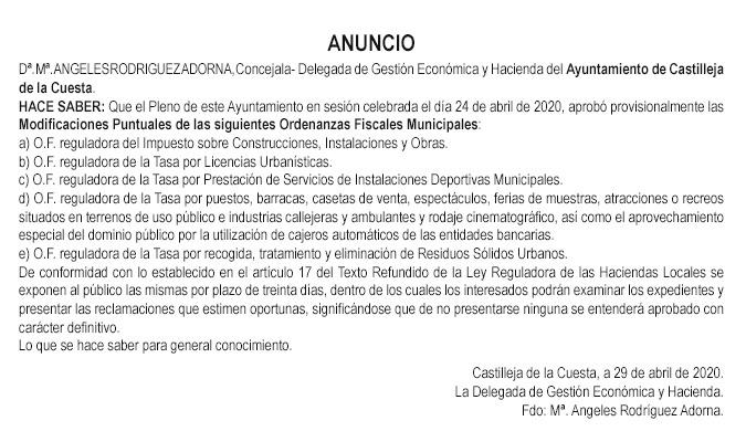 07-05-20 | Edicto Ayuntamiento de Castilleja de la Cuesta