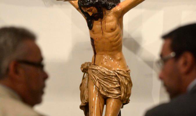 Imagen del primitivo Cristo de las Cinco Llagas, que procesionó hasta 1980. / Manuel Gómez