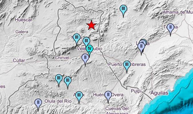 Un terremoto de magnitud 4 se siente en Almería, Murcia y Jaén