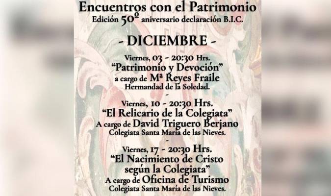 «Encuentros con el Patrimonio»: El Ayuntamiento de Olivares anuncia las nuevas conferencias para el mes de diciembre 