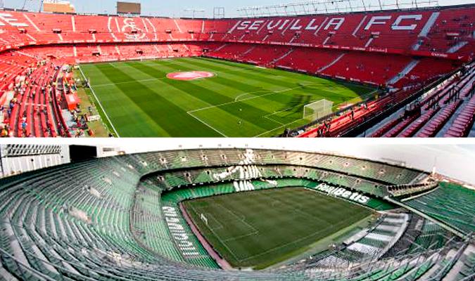 Los estadio del Sevilla FC y del Real Betis. / El Correo