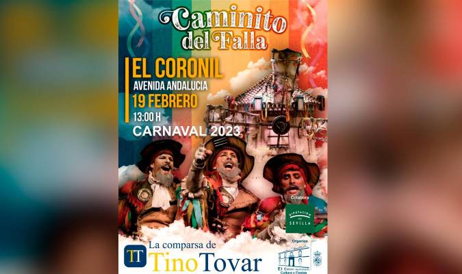 La comparsa de Tino Tovar, el ‘poeta’ del Carnaval de Cádiz, actúa este domingo día 19 en El Coronil