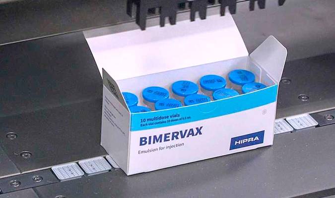  Vacuna Bimervax de Hipra. / EFE