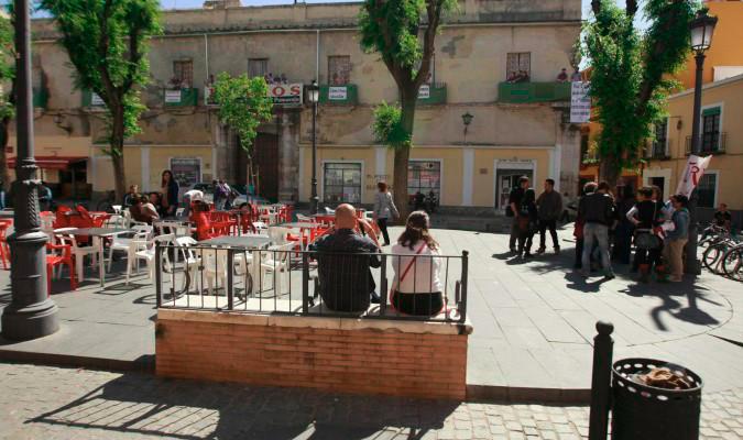 Una imagen de la plaza del Pumarejo de Sevilla. 