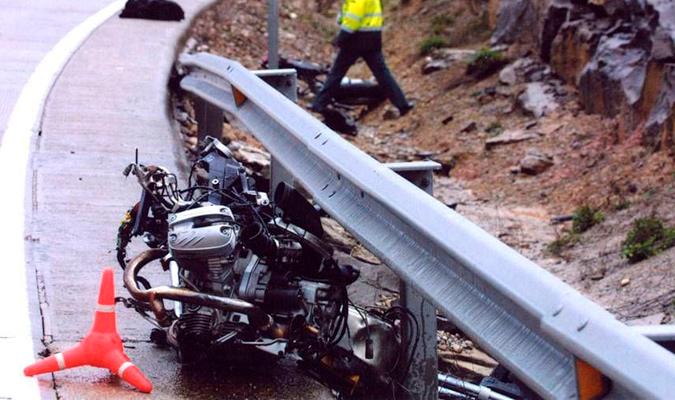 Imagen de archivo de un accidente de moto. / El Correo