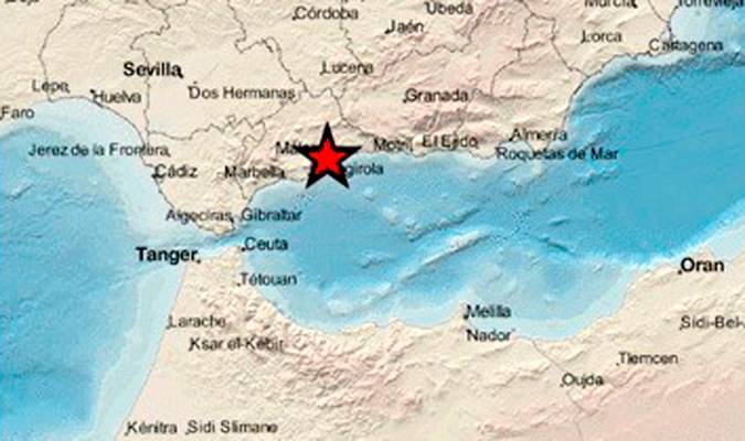 Registrado un terremoto de magnitud 4,1 con epicentro en Málaga