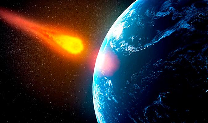 Recreación de un asteroide hacia la Tierra. / El Correo