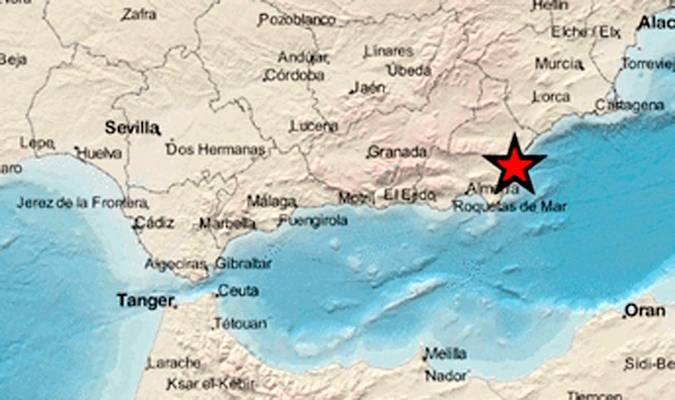Epicentro del terremoto en Turre (Almería).