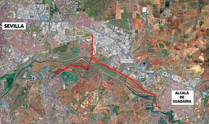 La vía ciclista que unirá Alcalá de Guadaíra con la UPO echa a andar