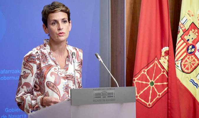  La presidenta del Gobierno de Navarra, María Chivite. / E.P.