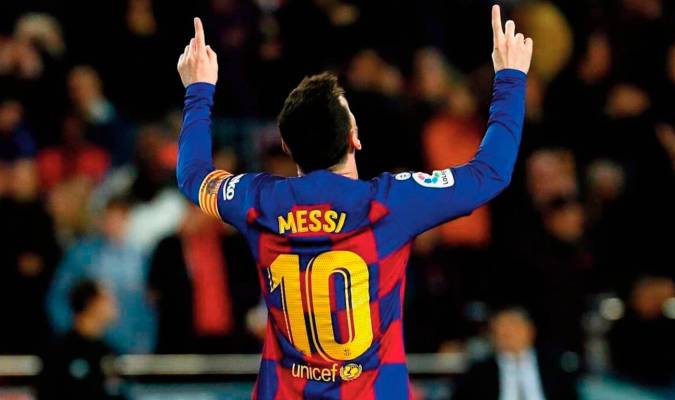 Lionel Messi con el FC Barcelona.