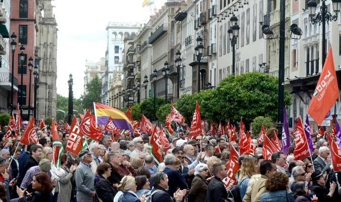 Imagen de archivo de una manifestación del 1 de mayo. / Manuel Gómez
