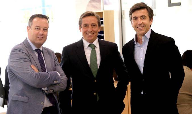 Luis M. Martín, Luis Garzón y Alfredo Montero, socios fundadores de Lúmina. / El Correo