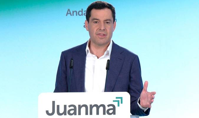 El presidente del PP-A, Juanma Moreno, interviene ante la Junta Directiva Autonómica de su partido, este viernes en Sevilla. / E.P.