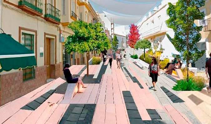 Recreación de la futura calle La Mina
