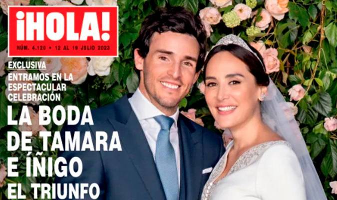 Imagen de la portada de la revista ¡Hola! con la boda de Tamara Falcó.