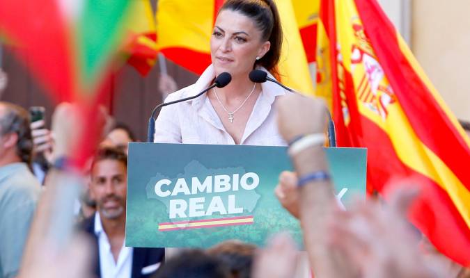 La candidata de Vox a la Presidencia de la Junta, Macarena Olona. / E.P.