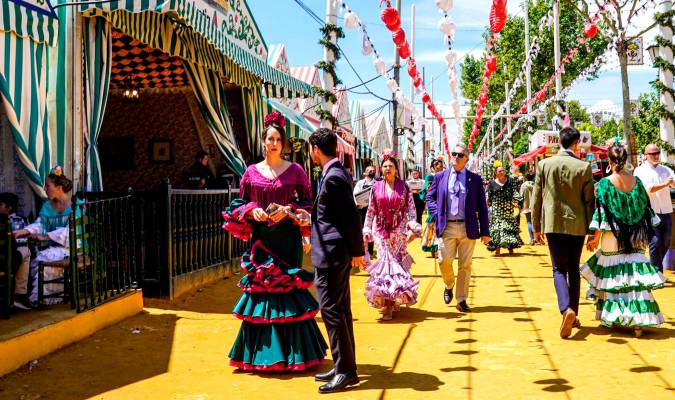 Ambiente del Real de la Feria de Abril 2022. / E.P.