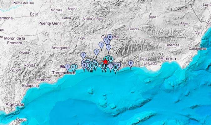 Registrado un terremoto de magnitud 3 en Granada