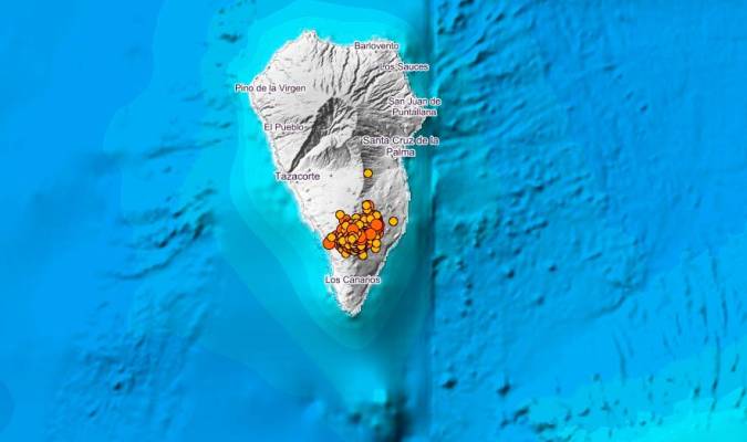 Localizan más de 60 terremotos en La Palma desde la medianoche.