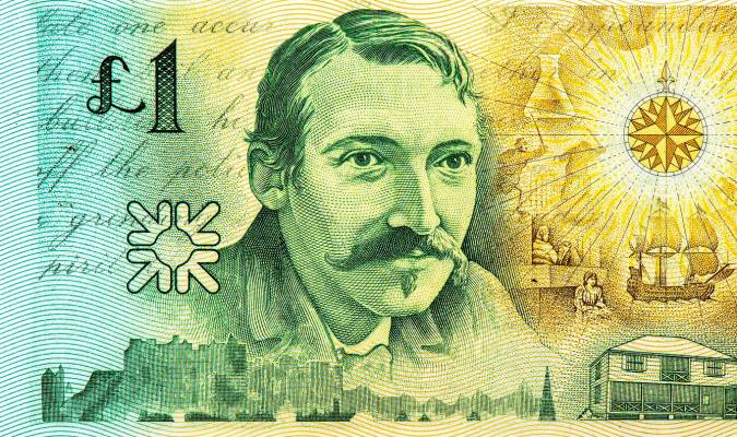 Robert Louis Stevenson ilustra el billete de una libra escocesa. / El Correo