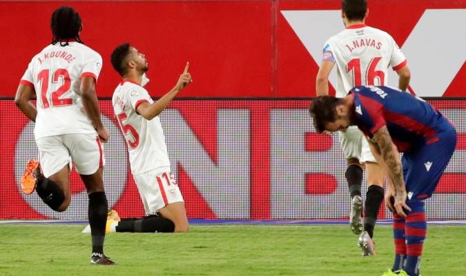 Un gol de En-Nesyri da el triunfo al Sevilla en la prolongación (1-0)