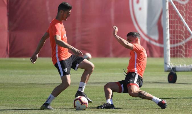 El Sevilla FC prepara el partido contra el Athletic Club. / El Correo