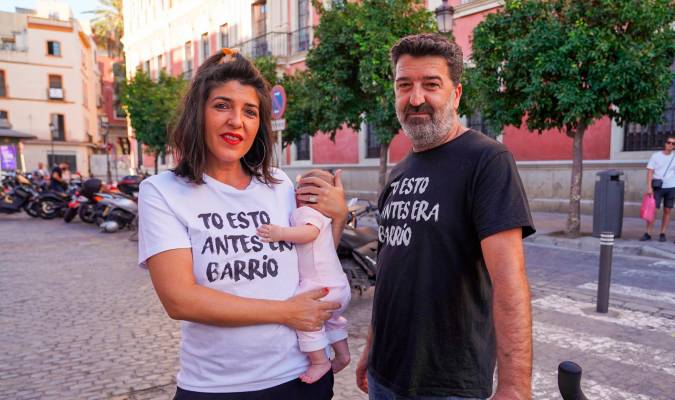 Manifestación contra la «turistificación y la barificación» de Sevilla