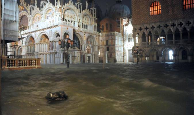 Imagen de las inundaciones de Venecia. / EFE