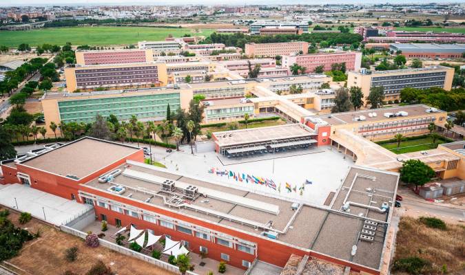 Panorámica del campus de la Universidad Pablo de Olavide. 