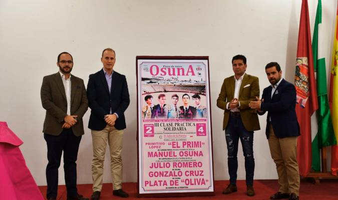 Presentado el cartel de la III clase práctica, que pondrá fin a una temporada taurina histórica para Osuna