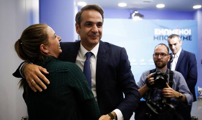 El líder de la conservadora Nueva Democracia, Kyriakos Mitsotakis. / EFE