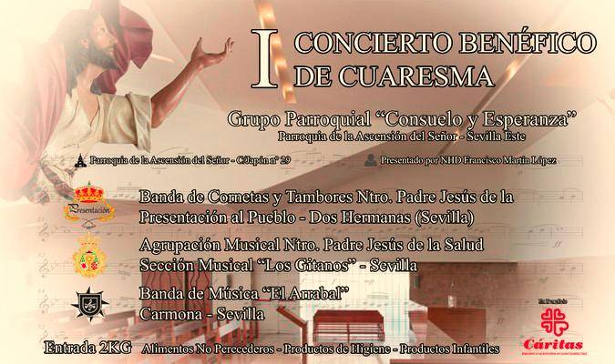 Cartel del I Concierto Benéfico de Cuaresma del Grupo Parroquial Consuelo y Esperanza.