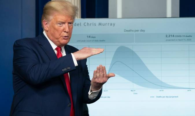 Trump anticipa dos semanas muy dolorosas en EE.UU. con más de 100.000 muertos