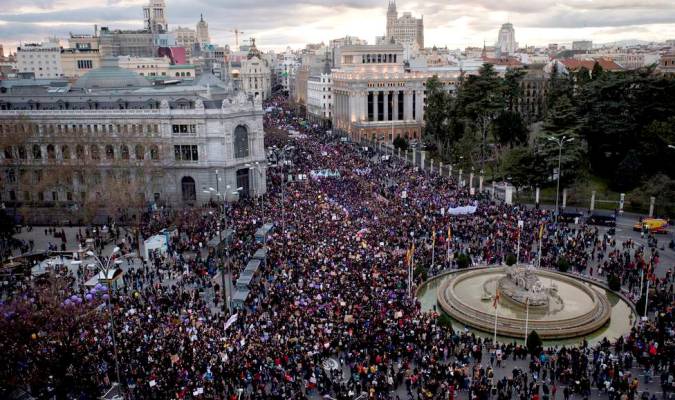 Manifestación del 8M de este año en Madrid. / EFE
