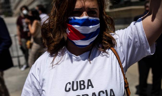 Imagen de las protestas contra el Gobierno de Cuba. / EP
