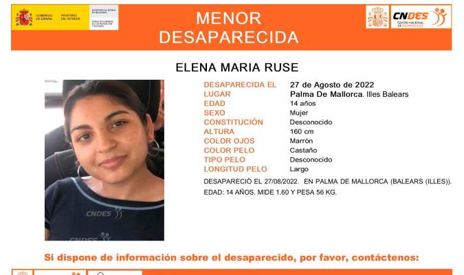 Piden la colaboración para encontrar a una joven de 15 años desaparecida
