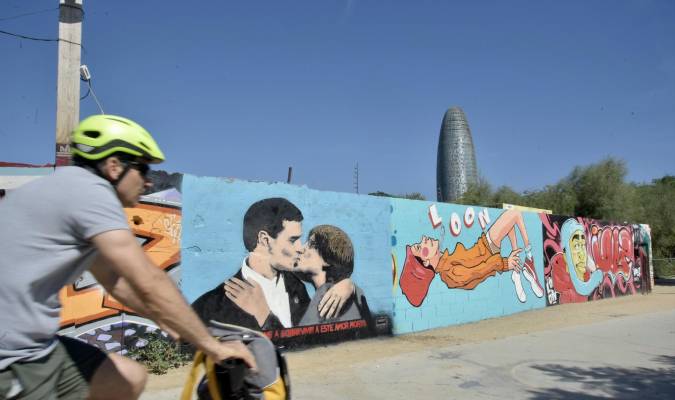 El artista urbano TVBoy sorprende con un mural en Barcelona