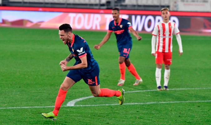 Ocampos mete al Sevilla en semifinales de la Copa del Rey