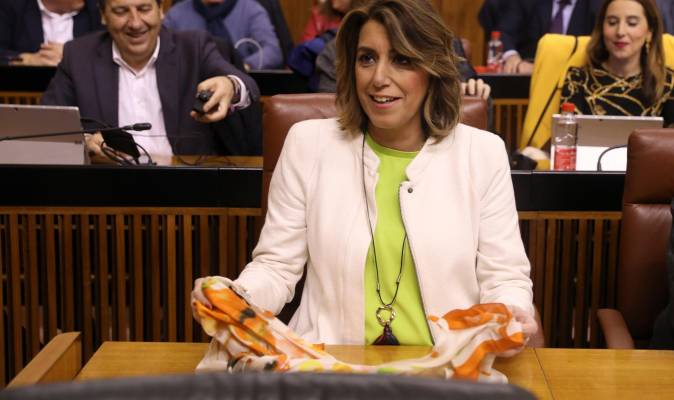  Susana Díaz, a su llegada al pleno. / María José López - Europa Press