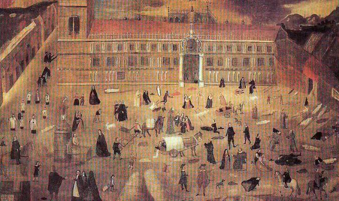Imagen de la peste que asoló Sevilla en 1649.