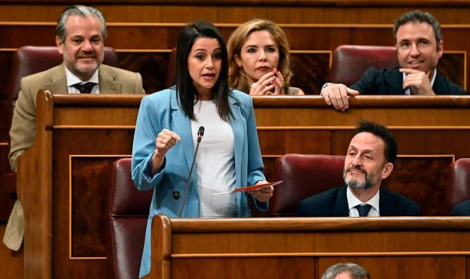 Inés Arrimadas este miércoles en el Congreso. / EFE