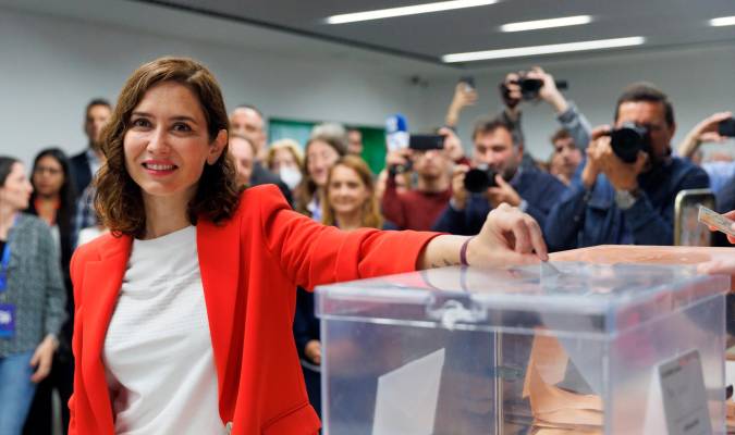 La presidenta de la Comunidad de Madrid, candidata a la reelección y presidenta del Partido Popular (PP) de Madrid, Isabel Díaz Ayuso. / E.P.